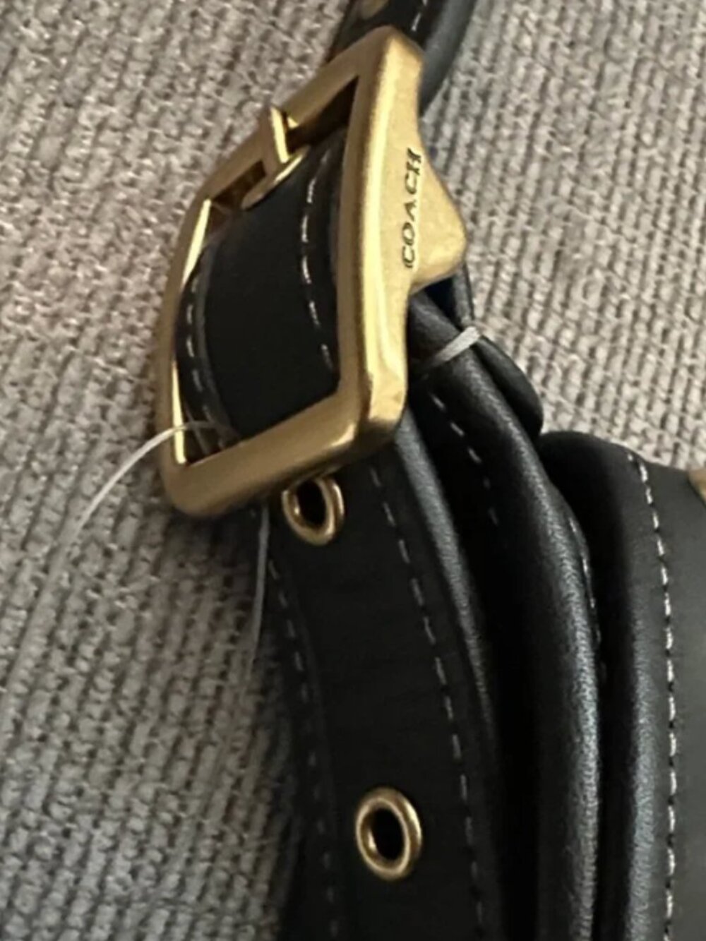 828 Coach Limited Re-Edition Patricia Legacy 19 Bag Black Leather Brass NWT - Picture 6 of 16